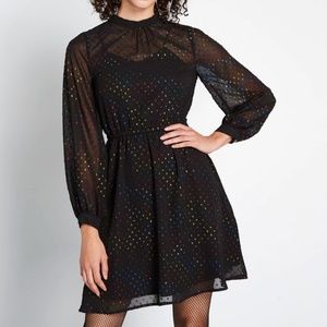 Sheer rainbow sparkle dress MODCLOTH